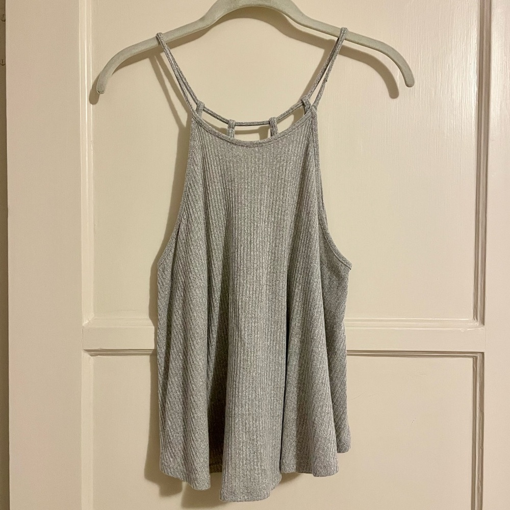 Mahina Grey Knit Tank, size M